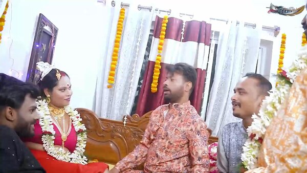 Newly Marraied Gangbang – 2025 – Hindi Sex Short Film – GoddesMahi